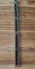 Rolex Crown Armband Stainless Steel Zilver/ Zwart, Ophalen of Verzenden, Nieuw, Zilver, Staal