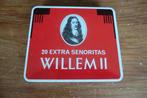 sigarenblikje / sigarendoosje Willem II - 20 extra senoritas, Verzamelen, Blikken, Ophalen of Verzenden, Gebruikt