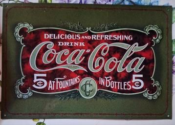 Ijzeren plaat van Coca -Cola, beschikbaar voor biedingen