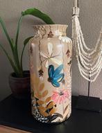 Handbeschilderde vaas Beige Gold ByJ&S, Overige kleuren, Nieuw, Ophalen of Verzenden, Glas