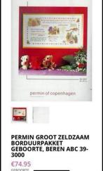 BORDUURPAKKET PERMIN GROOT EN ZELDZAAM GEBOORTE BEREN ABC, Verzenden, Nieuw, Handborduren, Borduurpakket