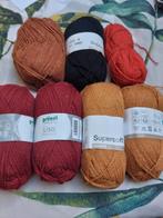 6,5 bollen wol, meerdere kleuren, Hobby en Vrije tijd, Breien en Haken, Ophalen of Verzenden, Nieuw, Breien of Haken, Wol of Garen