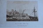 HELLEVOETSLUIS Mooie AQUATINT ingang HAVEN Gravure 1790 GU4, Antiek en Kunst, Verzenden