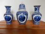 Set mooie Delfts blauwe vazen, Huis en Inrichting, Woonaccessoires | Vazen, Gebruikt, Blauw, Aardewerk of Porselein, Ophalen of Verzenden