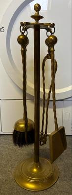 Antiek Koperen Haardstel, Ophalen of Verzenden, Koper