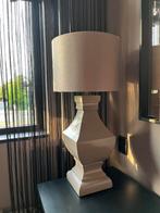 Tafellamp hout taupe / beige, Ophalen, Gebruikt, Beige, 50 cm of meer