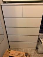 Witte Malm ladenkast met 6 lades Ikea, Ophalen, 5 laden of meer, 100 tot 150 cm, 50 tot 100 cm