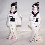 2 prachtige beeldjes Japanse Geisha's. H. 26 cm. Nwst., Ophalen of Verzenden