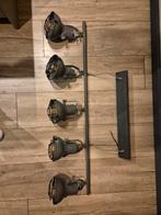 Industriële Hanglamp met 5 Spots, Huis en Inrichting, Ophalen, Gebruikt, Metaal, Industrieel