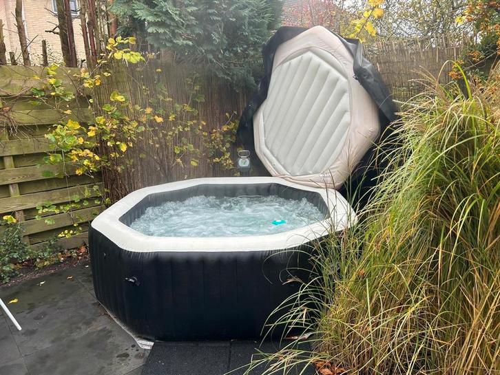 Intex PureSpa Jet &  Bubble Deluxe-4p Octagon-SJB-HS22-10, Tuin en Terras, Bubbelbaden en Hottubs, Gebruikt, Pomp, Ophalen of Verzenden