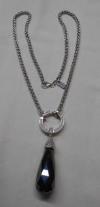 Zilveren Zinzi ketting met clipring en hanger nr.1043, Sieraden, Tassen en Uiterlijk, Met hanger, Verzenden, Zo goed als nieuw
