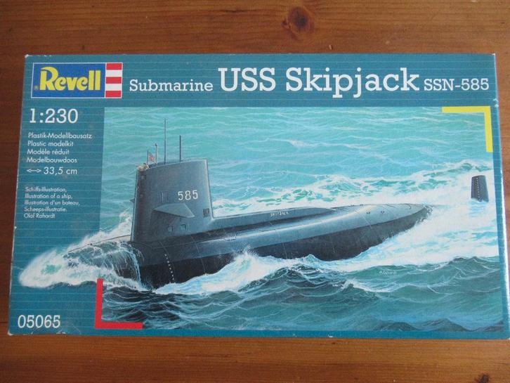 Submarine USS Skipjack SSN-585 (Revell 1/230), Hobby en Vrije tijd, Modelbouw | Boten en Schepen, Nieuw, 1:200 of kleiner, Revell