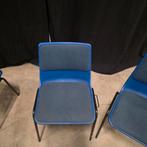 Vintage Stapelstoelen Schröder & Henzelmann - 122 stuks, Ophalen, Gebruikt, Stof, Blauw