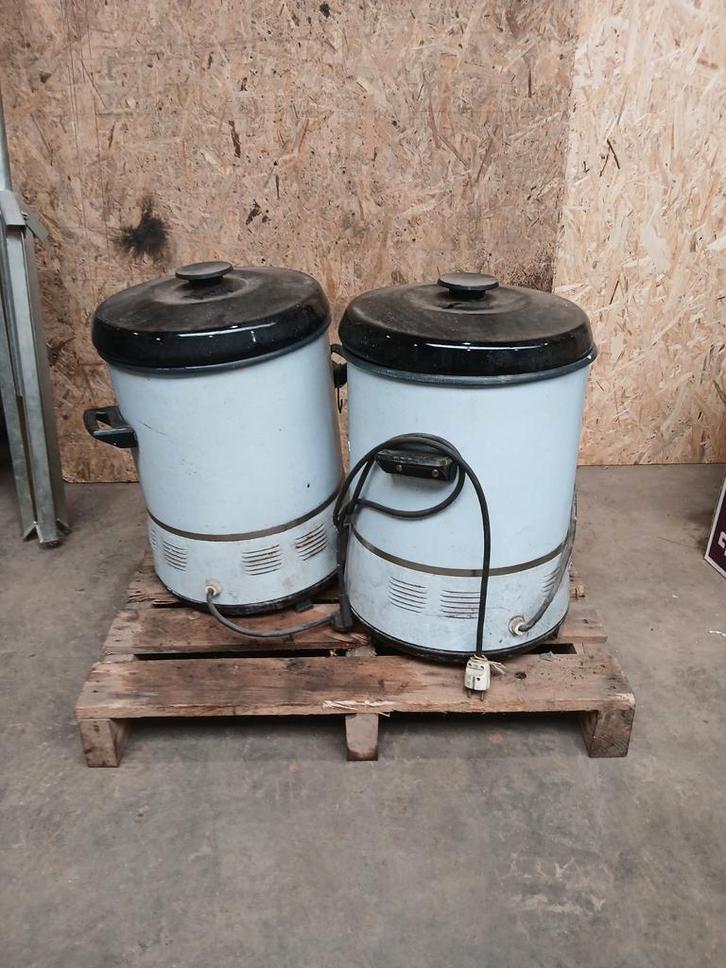 Paraffinebad / Paraffine smelter 2 stuks, Antiek en Kunst, Antiek | Keukenbenodigdheden, Ophalen