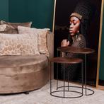 set van 2 bijzettafeltjes metaal aanbieding, Ophalen, Staal, Beatrixstraat 65E Beneden Leeuwen, Nieuw