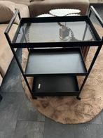 Mooie zwarte metalen keukentrolley / roltafel, 50 tot 70 cm, 105 cm of meer, Ophalen of Verzenden, 100 cm of meer