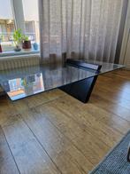 Glazen Salontafel, Huis en Inrichting, Tafels | Salontafels, Ophalen, Gebruikt, 100 tot 150 cm, 50 tot 100 cm
