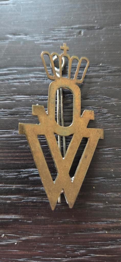 Origineel KNIL OVW Embleem 1945-1949, Verzamelen, Militaria | Algemeen, Landmacht, Embleem of Badge, Nederland, Ophalen of Verzenden