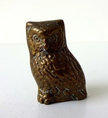 Klein bronzen beeldje van een uil 3471-b beschikbaar voor biedingen