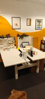 Verstelbaar dubbel bureau (zonder accesoires), Ophalen, In hoogte verstelbaar, Bureau