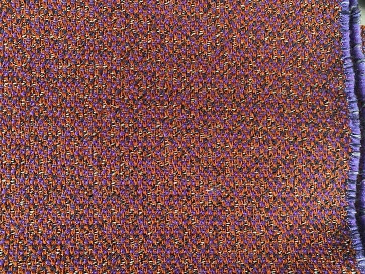 ROHI Mica Breva; oranje, paars, geel; restant meubelstof, Hobby en Vrije tijd, Stoffen en Lappen, Nieuw, Wol, 120 cm of meer, 30 tot 200 cm