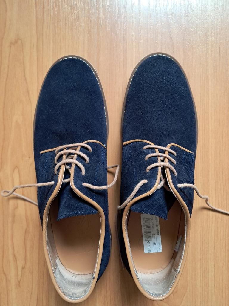 Herenschoenen blauw suède. Maat 41, Kleding | Heren, Schoenen, Ophalen of Verzenden, Zo goed als nieuw, Overige typen