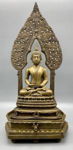 Unieke Bronzen Phra Nirantarai buddha beeld uit Thailand, Ophalen of Verzenden