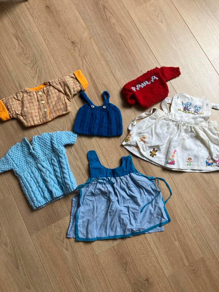Retro Poppenkleren Handgemaakt, Kinderen en Baby's, Speelgoed | Poppen, Gebruikt, Overige typen, Ophalen of Verzenden
