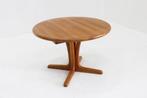 Vintage Deense ronde uitschuifbare eettafel tafel teak, Huis en Inrichting, Tafels | Eettafels, Ophalen, Gebruikt, Vijf personen of meer