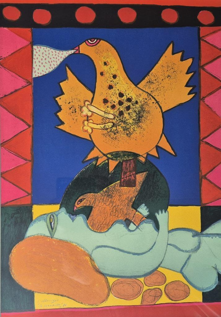 Corneille (1922-2010) - litho E/A, gesigneerd en '76, Antiek en Kunst, Kunst | Litho's en Zeefdrukken, Ophalen