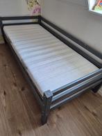 1-persoons Bed Ties grijs, Ophalen, Gebruikt, 90 cm, Eenpersoons