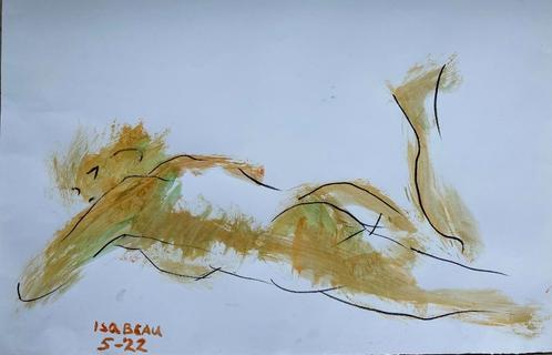 Acryl schilderij naar naakt model, Antiek en Kunst, Kunst | Schilderijen | Modern, Ophalen