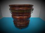Antiek Mahonie biedermeier plantenkuip bloempot 21,5 cm hg., Ophalen of Verzenden