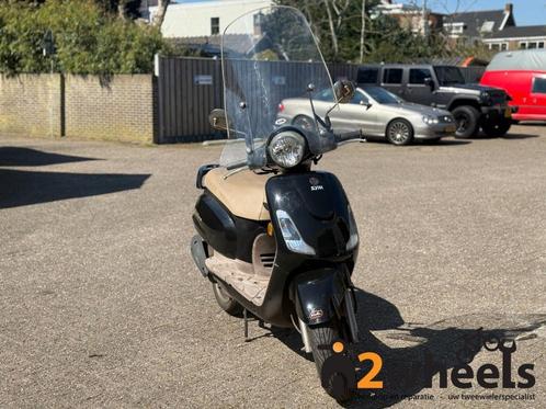 SYM Fiddle 2 1-cilinder, 4-takt, luchtgekoeld Zwart 2009, Fietsen en Brommers, Snorfietsen en Snorscooters, Gebruikt, SYM
