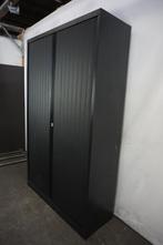 Zwarte gebruikte archiefkast, gereedschapskast, garagekast, Gebruikt, 100 tot 150 cm, Niet ingevuld, Meerdere deuren