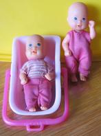 mini popjes Simba en Bimba - met draagbak - lengte 7 cm., Ophalen of Verzenden, Zo goed als nieuw, Pop