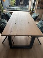 Mooie massief eiken boomstamtafel, Huis en Inrichting, Tafels | Eettafels, Ophalen, 100 tot 150 cm, Eikenhout, 200 cm of meer