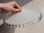 Vintage lampenkap Frans glas, Wit, Rond, Ophalen of Verzenden, Zo goed als nieuw