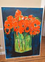 Groot schilderij met klaprozen in vaas, Ophalen