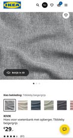 Hoes voor kivik voetenbank Tibbleby beige/grijs, Ophalen, Minder dan 10 m², Grijs