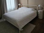IKEA Nesttun bed 160x200, Ophalen, Gebruikt, Wit, Tweepersoons