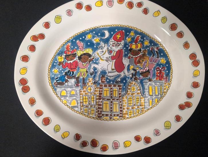 Blond Amsterdam Sinterklaas en Zwarte Piet schaal, Huis en Inrichting, Keuken | Servies, Nieuw, Ophalen of Verzenden