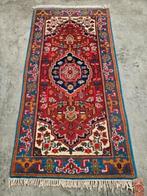 Handgeknoopt Perzisch wol tapijt Heriz blue India 71x140cm, 50 tot 100 cm, 100 tot 150 cm, Perzisch vintage oosters HYPE, Rechthoekig