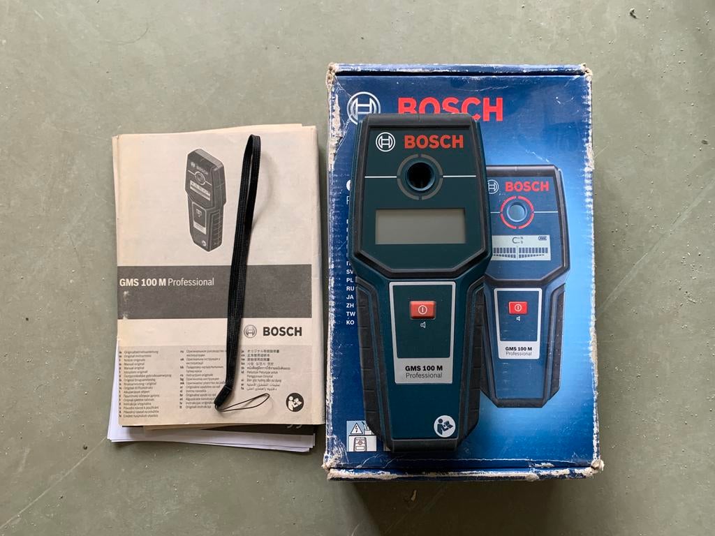 Bosch blauw GMS100M Professional  detector, Doe-het-zelf en Verbouw, Meetapparatuur, Ophalen, Gebruikt