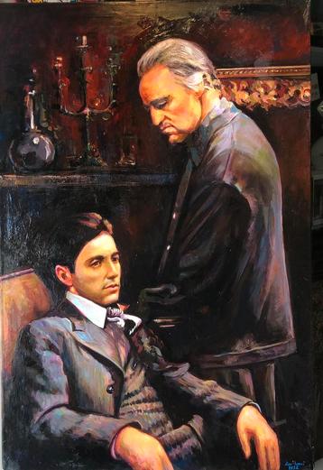 Alex L- The Godfather- Handgeschilderd- Origineel beschikbaar voor biedingen