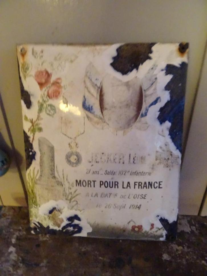 diverse Franse emaille bordjes met tekst, Antiek en Kunst, Antiek | Emaille, Ophalen