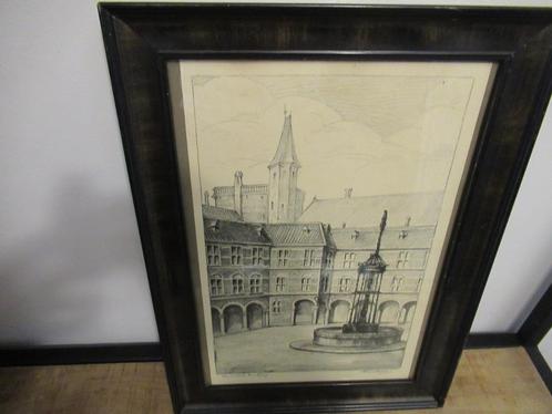 HET BINNENHOF DE HAAG  HANSBERT, Antiek en Kunst, Kunst | Tekeningen en Foto's, Ophalen of Verzenden