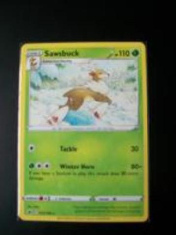 4518: Nieuwe Pokemon Kaart SAWSBUCK hp 110 (012/198) beschikbaar voor biedingen