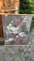 Wanddoek bloemen; pioenrozen, Ophalen of Verzenden, Zo goed als nieuw