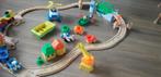 fisherprice vintage treinbaan met brug, vliegtuigen, boten, Overige merken, Gebruikt, Ophalen, Handmatig